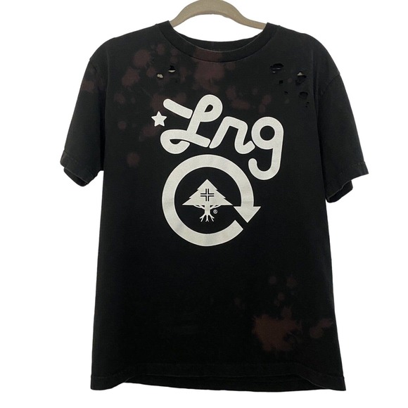 LRG Lifted Research Group Unisex Upcycled Bleached Distressed T-Shirt - Medium - Picture 1 of 4